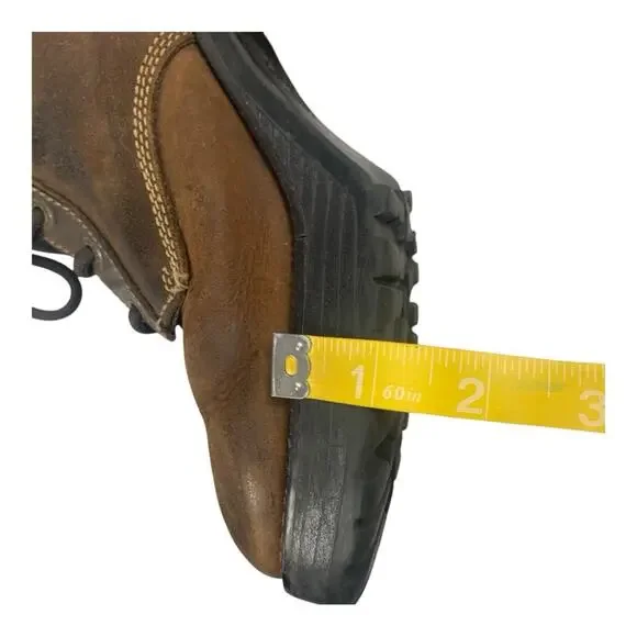 Skechers 7.5 Women's Brown Leather healed vintage y2k Ankle Boots chunky - Picture 11 of 16